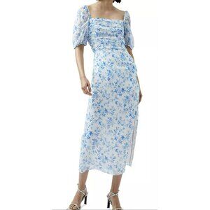 French Connection Blue and White Floral Midi Dress
